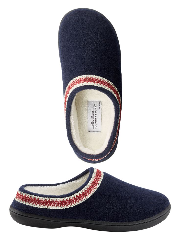 Are They Slippers or Clogs? We Think These Ultra-Comfortable Clogs Are Both Wool Clogs, Blue Slippers, Vermont Country Store, Women Footwear, Slippers For Men, Felted Slippers, Clog Slippers, Cowboy Boots Women, Country Store