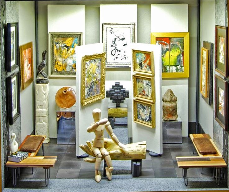 a room filled with lots of different types of art