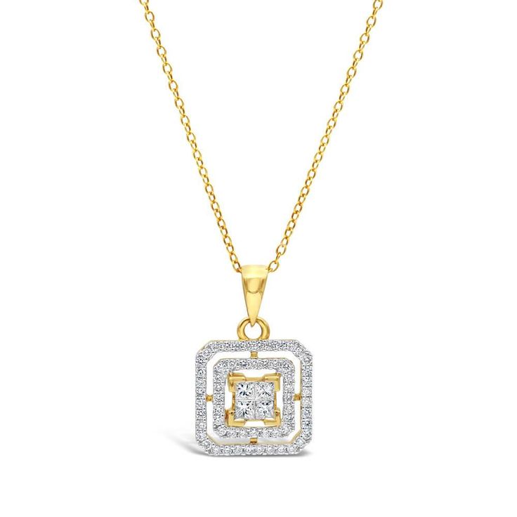 Metal: 14K Yellow Gemstones: 0.65 Cts. Diamonds Formal Art Deco Diamond Necklace With Accents, Art Deco Diamond Necklace In Yellow Gold, Classic 14k Yellow Gold Diamond Necklace, Art Deco Jewelry In Yellow Gold With Diamond Accents, Classic Yellow Gold 14k Diamond Necklace, Formal Yellow Gold Diamond Necklace With Single Cut Diamonds, Formal Yellow Gold Diamond Necklace With Round Cut, Gold Diamond Jewelry In Art Deco Style, Art Deco Yellow Gold Jewelry With Diamond Accents