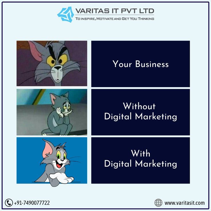 various cartoon characters with the caption'your business without digital marketing'in front of them