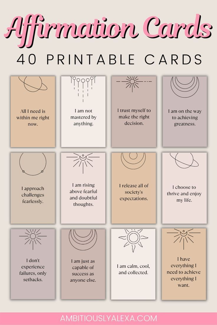 Free printable affirmation cards featuring 40 inspirational quotes for self-care and motivation Free Printable Affirmation Cards, Inner Dialogue, Cards For Women, Affirmation Board, Printable Inspirational Quotes, Health Affirmations, Positive Affirmation Cards, Affirmations For Happiness, Affirmations For Women