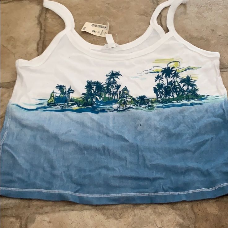 Never Worn With Tag! Size Large Trendy Blue Tops For Vacation, Casual Blue Top For Vacation, Casual Blue Tank Top For Vacation, White Casual Tops For Vacation, Casual Blue Tank Top For Beach Season, Casual Tank Top For Vacation, Blue Cotton Tank Top For Beach Season, Casual White Tank Top For Beach Season, Aeropostale Matching Sets