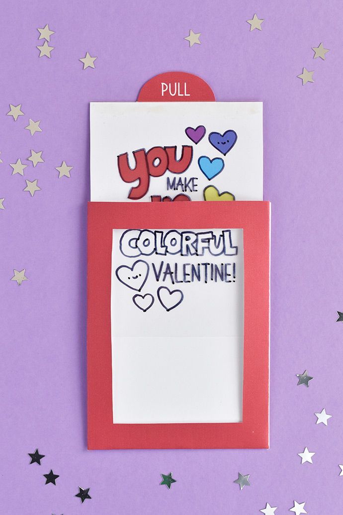 a card with the words you make colorful valentine written on it