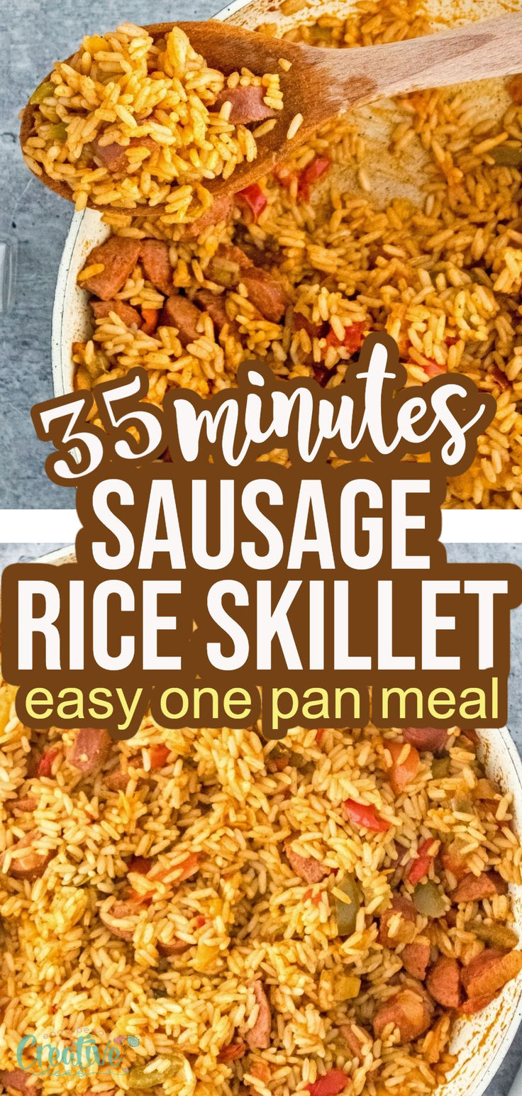 Sausage and rice skillet Skillet Rice Recipes, Rice And Sausage Recipes, Sausage And Rice Recipes, Skillet Rice, Sausage And Rice Skillet, Sheet Meals, Sausage And Rice, Stuffed Peppers Turkey, Sides Dishes