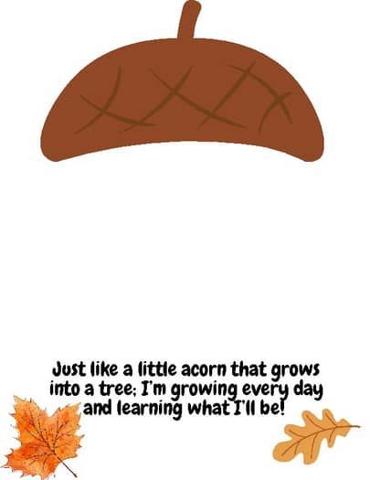 an image of a leaf with the caption just like a little corn that grows into a tree i'm growing every day and learning what i'll be