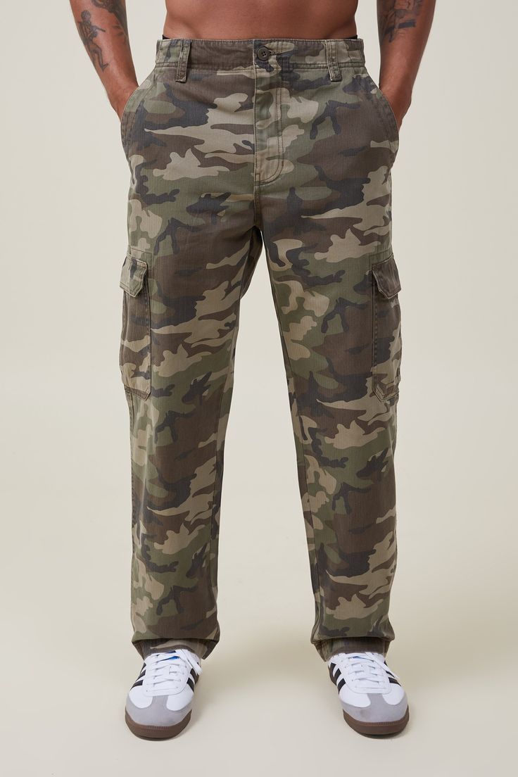 Tactical PantCotton On Men - Tactical Cargo Pant - Camo HerringboneCotton On | Men | Clothing | PantsCotton On | Men | Clothing | PantsCotton On | Men | Clothing | Pants Camouflage Cargo Pants With Tapered Leg, Tactical Camouflage Bottoms With Pockets, Cargo Trousers Outfit, Camo Pants Men, Herringbone Texture, Tactical Cargo Pants, Cargo Pants Outfit, Blouse Jeans, Cargo Jacket