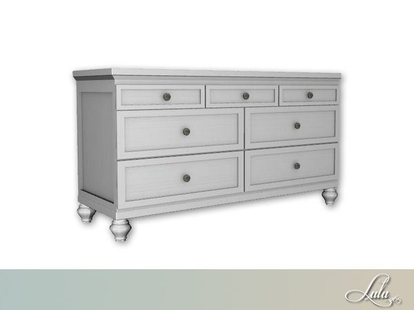 an image of a white dresser with drawers