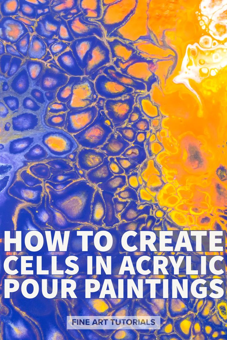 how to create cells in acrylic pour paintings fine art tutors book cover