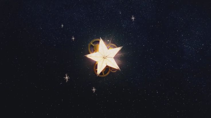 a white star is shining in the night sky