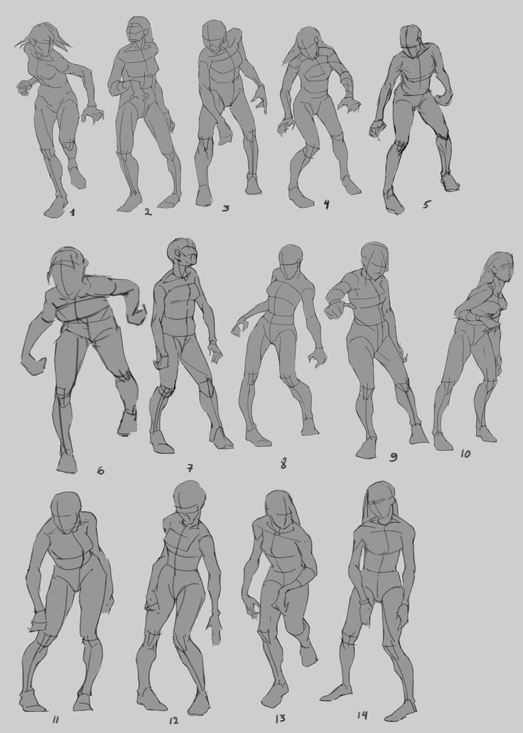 an image of various poses and body shapes for the character in alien man's avatar