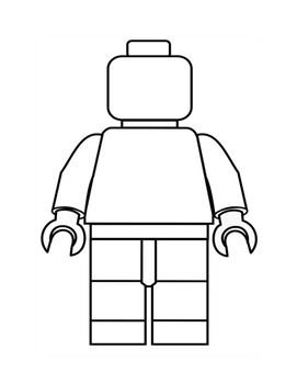 the outline of a lego man's face with hands and feet on his chest