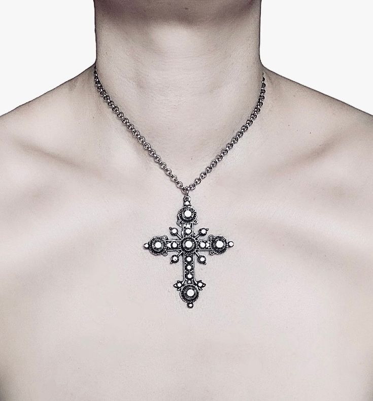 The Renegade Cross Necklace 🖤 It's a bold statement piece, a whisper of defiance, and a symbol of strength forged in stainless steel. 🖤 Stainless steel circle link chain with a large silver cross: A timeless symbol, reinterpreted with modern edge, reflecting your unique perspective on faith and individuality. 🖤 Only one available as I like to make one of a kind pieces so that you have a unique, standout, rare, special piece that you can't find anywhere else. 🤍 Only one available as I like to Cross Gothic, Timeless Symbol, Winter Inspired, Unique Perspective, Link Chain Necklace, Silver Cross, Chain Link Necklace, Link Chain, Favorite Things Gift