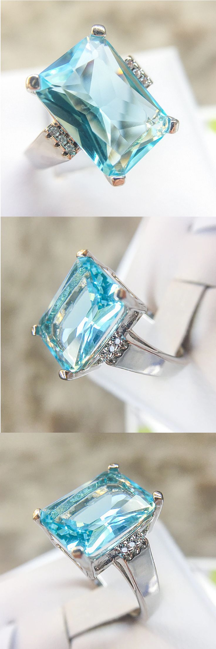 Natural Aquamarine Ring For Lover Sea ! Rings Gifts, Sea Jewelry, Gift For Anniversary, Bohemian Vibes, Shiny Objects, Aquamarine Jewelry, Aquamarine Ring, Whimsical Fashion, Fashion Wedding