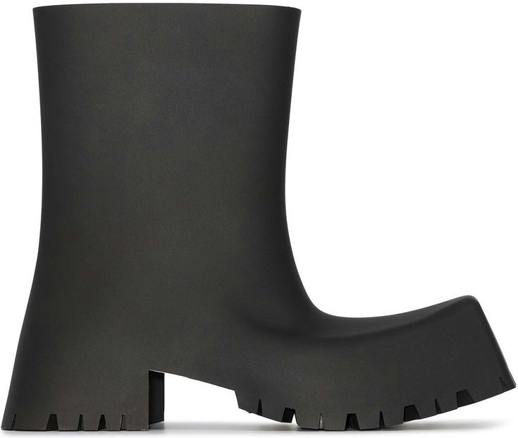 Step out in style and stay dry in these sleek and modern rubber boots. With their pull-on style, square toe, calf-length, and block heel, these boots are both trendy and practical, perfect for any occasion. Pull-on style for easy wear Square toe for a modern look Calf-length for coverage and style Ridged rubber sole for traction Block heel for added height and style | Balenciaga Men's Trooper Rubber Boots in Black | Size IT 39 | 680660W0FO81000 Style Balenciaga, Balenciaga Boots, Balenciaga Mens, Rubber Boots, Balenciaga Designer, Casual Bags, Easy Wear, Black Boots, In Style