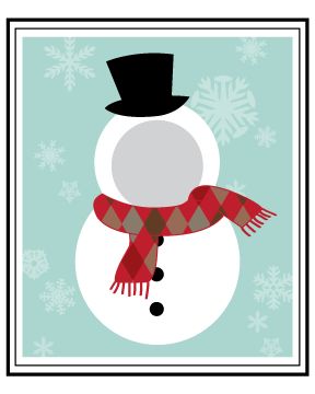 a snowman with a hat and scarf on it's head is in the frame