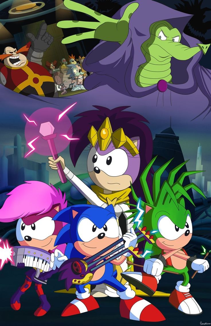 an image of cartoon characters from the video game sonic