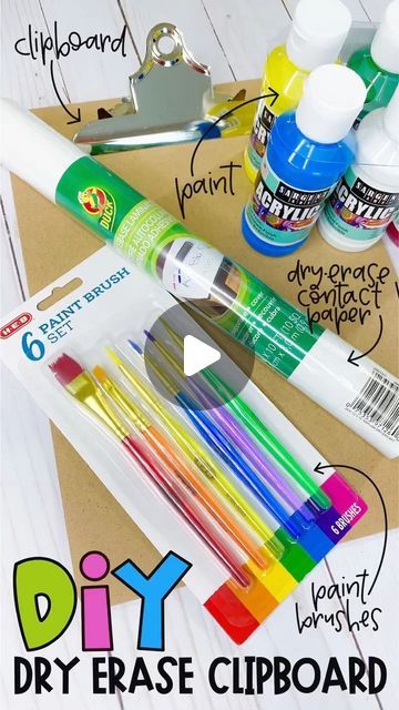 the diy ease clipboard with markers and pens