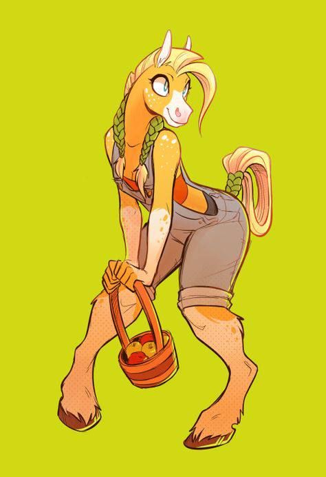 a cartoon character holding a basket and wearing shorts