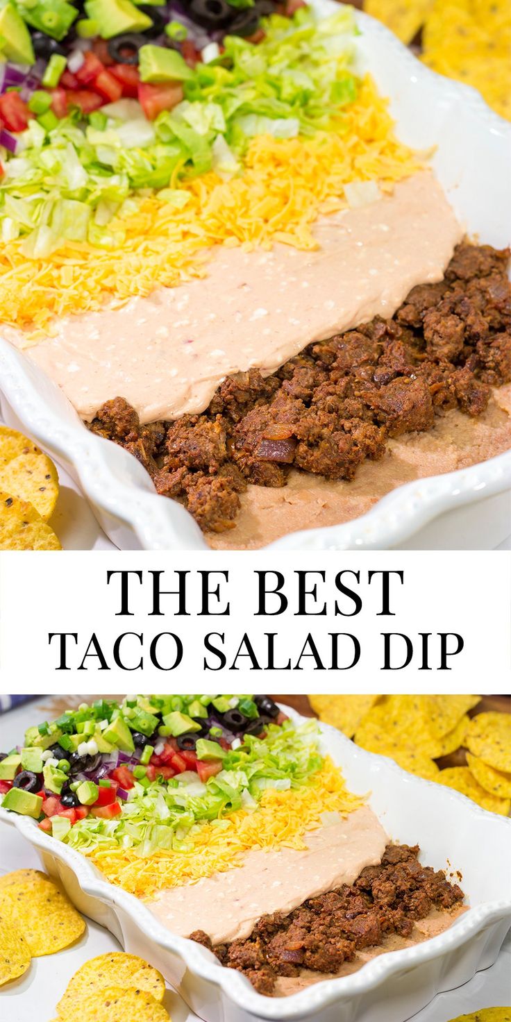 the best taco salad dip recipe is so easy to make