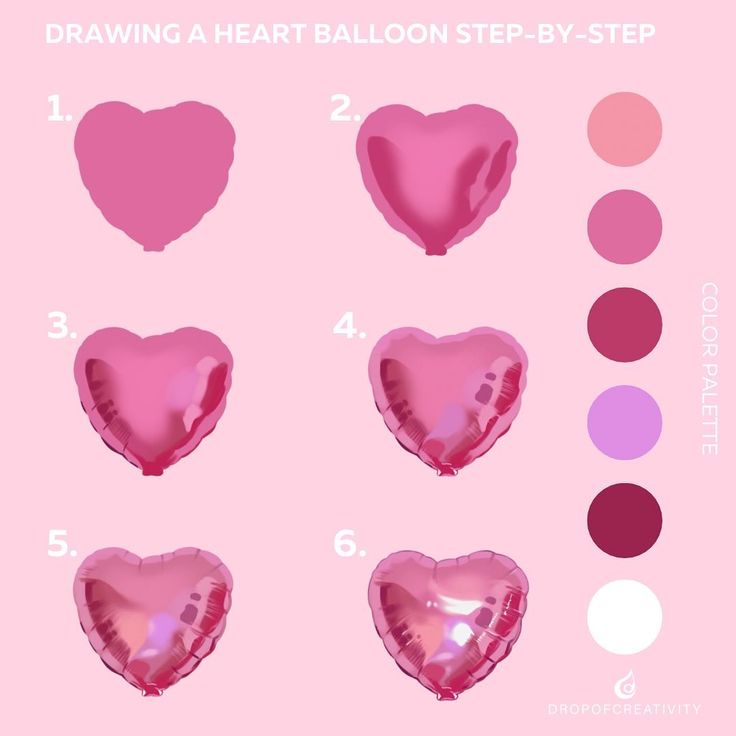 heart balloon step - by - step instructions on how to make them look like they are floating in the air