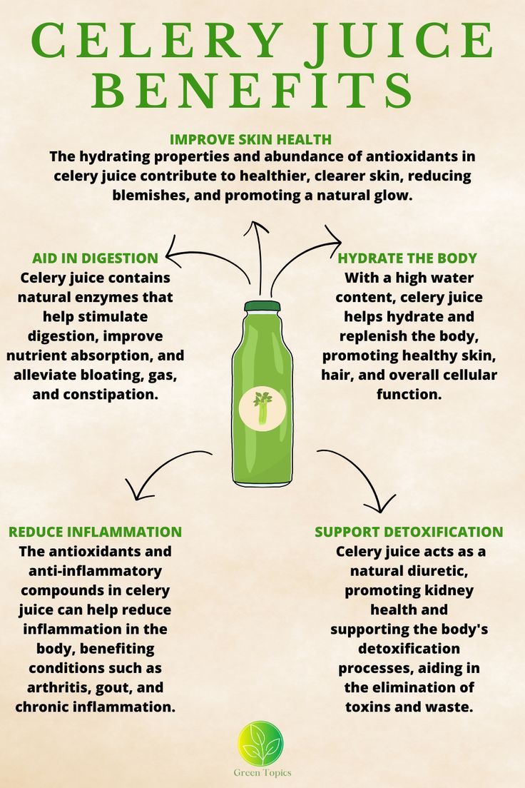 the benefits of celery juice for health and well - being infographical