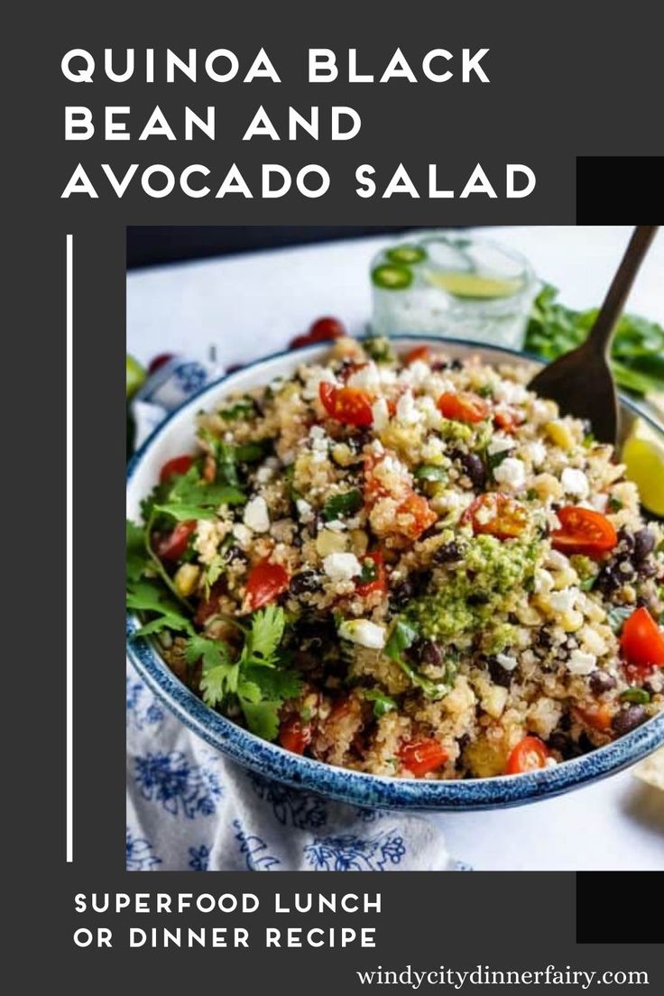 quinoa black bean and avocado salad recipe