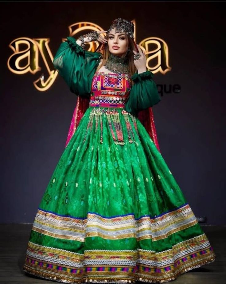 Afghan Wedding Dress - Etsy Green Dresses With Traditional Patterns For Ceremonies, Green Dress With Traditional Patterns For Eid, Green Gown For Traditional Ceremonies And Festivals, Green Maxi Length Choli With Pallu, Green Anarkali Dress With Traditional Patterns, Traditional Green Floor-length Dress, Green Gown For Traditional Ceremonies With Traditional Drape, Traditional Green Maxi Dress For Festive Occasions, Traditional Green Festive Maxi Dress