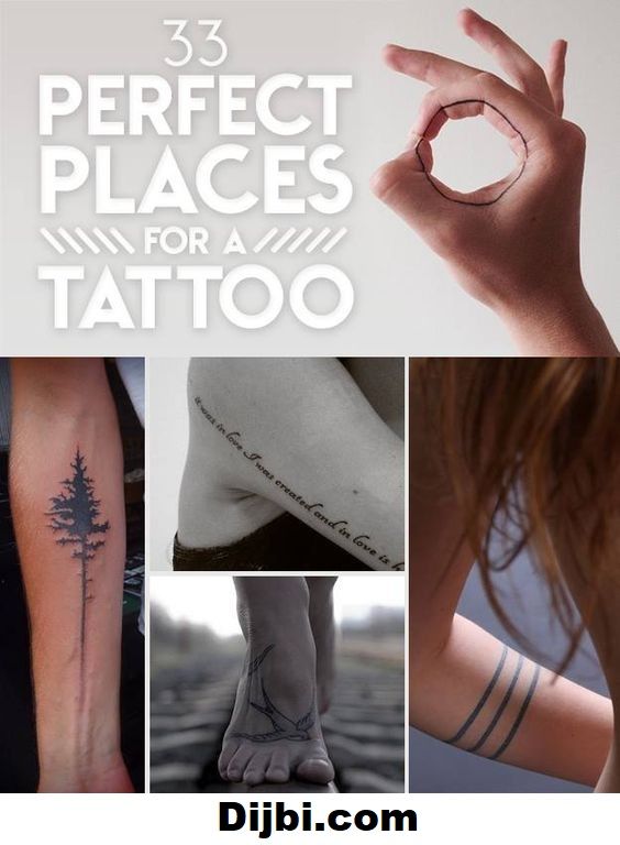 different tattoos with the words perfect places for a tattoo