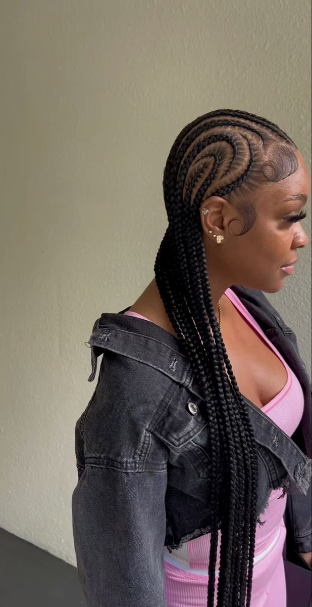 Cornrows Braids For Black Women, Braided Hairstyles For Black Women Cornrows, Feed In Braids Hairstyles, Hairstyles Bun, African Hair Braiding Styles, Quick Weave Hairstyles, Cute Braided Hairstyles, Braided Cornrow Hairstyles, Cute Box Braids Hairstyles