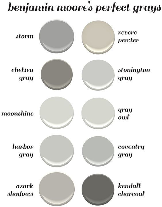 the different shades of gray paint