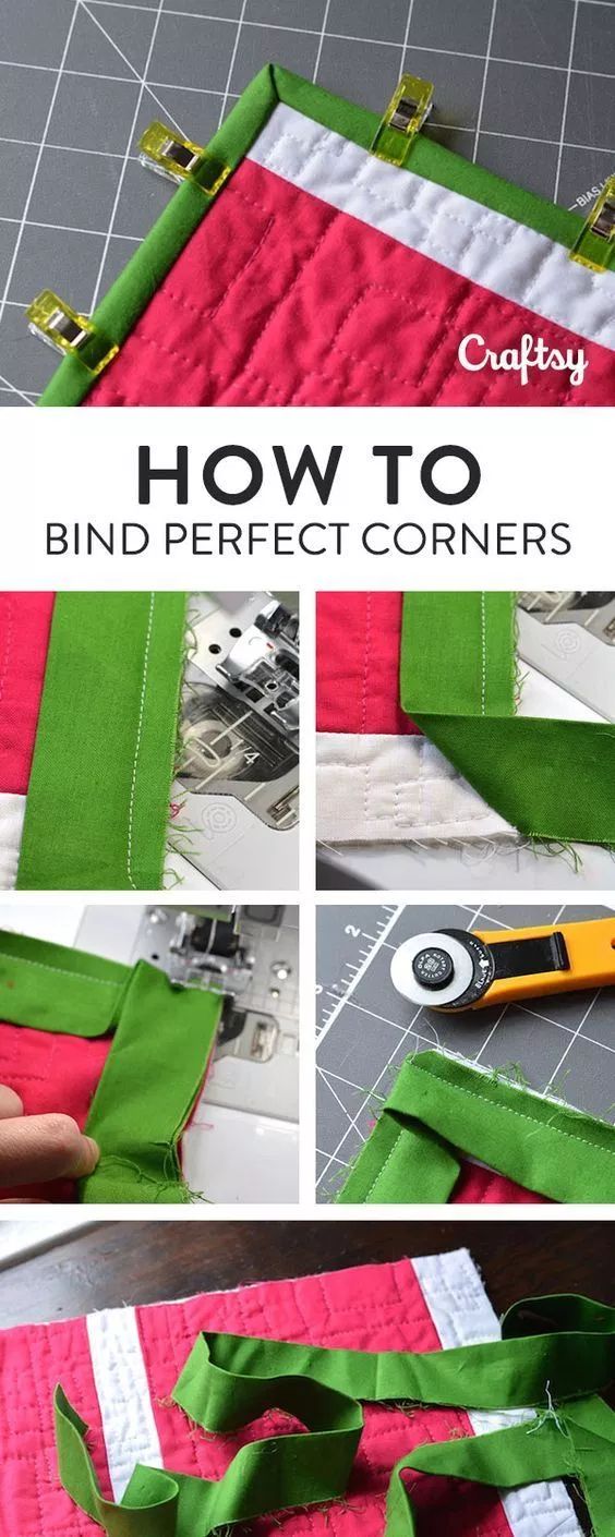 how to bind perfect corners with ribbon