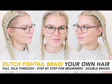 You will never run out of hairstyle ideas after watching this "How To Braid Your Own Hair" video! Step by step tutorial on 15 must-try braids! Fishtail Braid From Top Of Head, Braid From Top Of Head, Double Dutch Fishtail Braid, Fishtail Braid Step By Step, Everyday Braided Hairstyles, Fishtail Hairstyle, Easy Braids For Beginners, Braid For Beginners, How To Fishtail