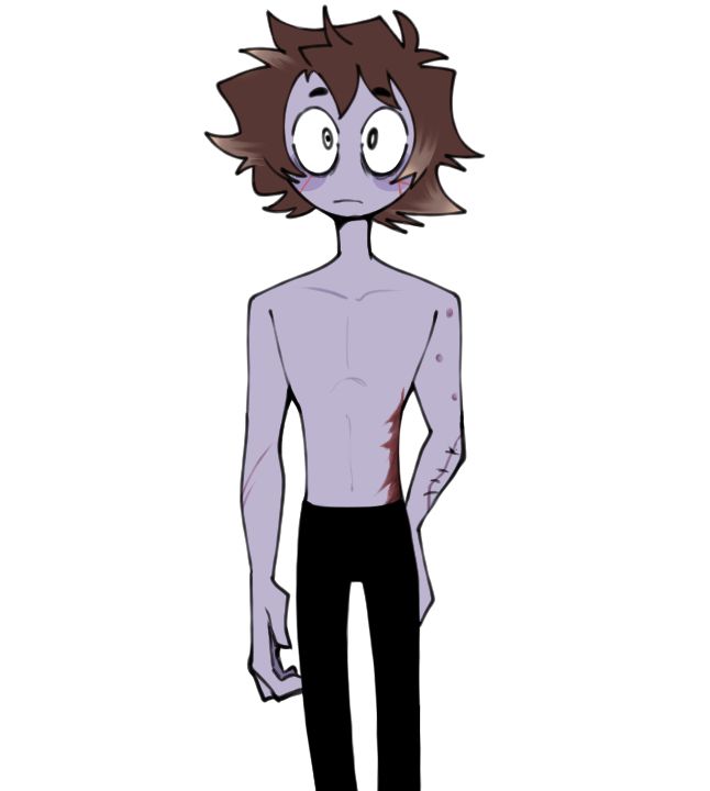 an image of a cartoon character that looks like he is wearing black pants and no shirt