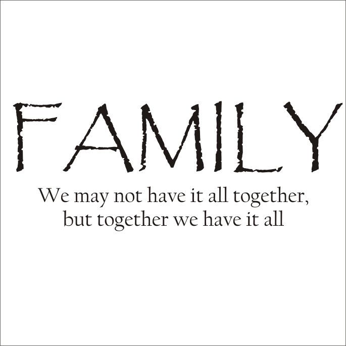 a black and white photo with the words family