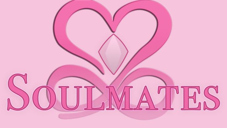 the word soulmates written in pink with two hearts