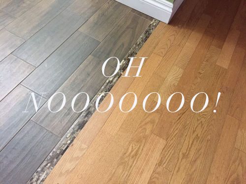 an image of a wood floor with the words oh voodoo written in white on it