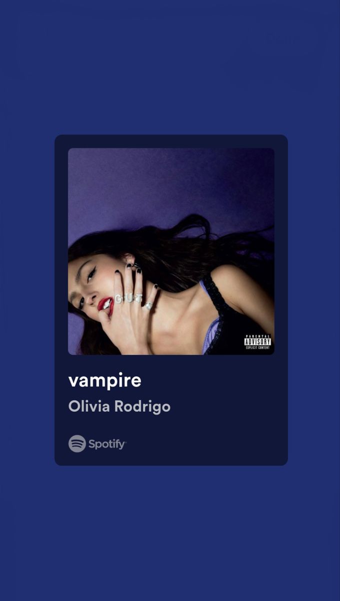 the cover art for vampire by olvia rodrigo, from spotify's new album