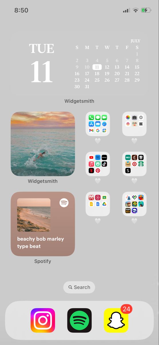 an iphone screen showing the calendar and icons for different things to see in the app