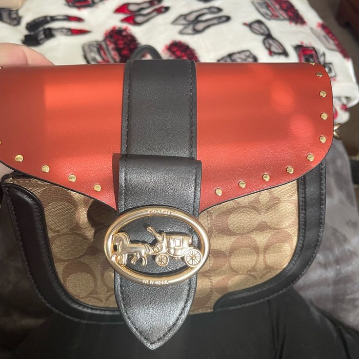 Brand New With Tags And Never Carried. Beautiful Leather And Hardware. Gorgeous Bag!! Comes With Dust Bag. Bags Coach, Coach Purse, Gorgeous Bags, Coach Purses, Coach Bags, Shoulder Bags, Black And Brown, Dust Bag, Bag Lady