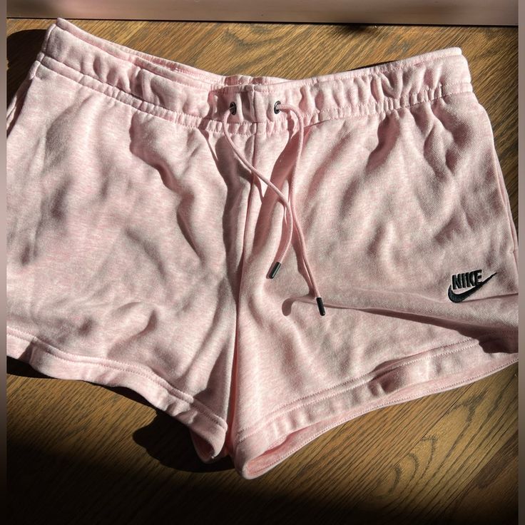 Nwot Nike Sweat Shorts Pink Color Size Medium Pink Sportswear Bottoms For Leisure, Nike Casual Pink Bottoms, Nike Comfortable Shorts, Comfortable Nike Bottoms, Short Length, Comfortable White Nike Bottoms, Nike Casual Workout Shorts, Nike Shorts For Summer Loungewear, Nike Athletic Shorts For Summer Loungewear, Trendy Nike Shorts For Spring