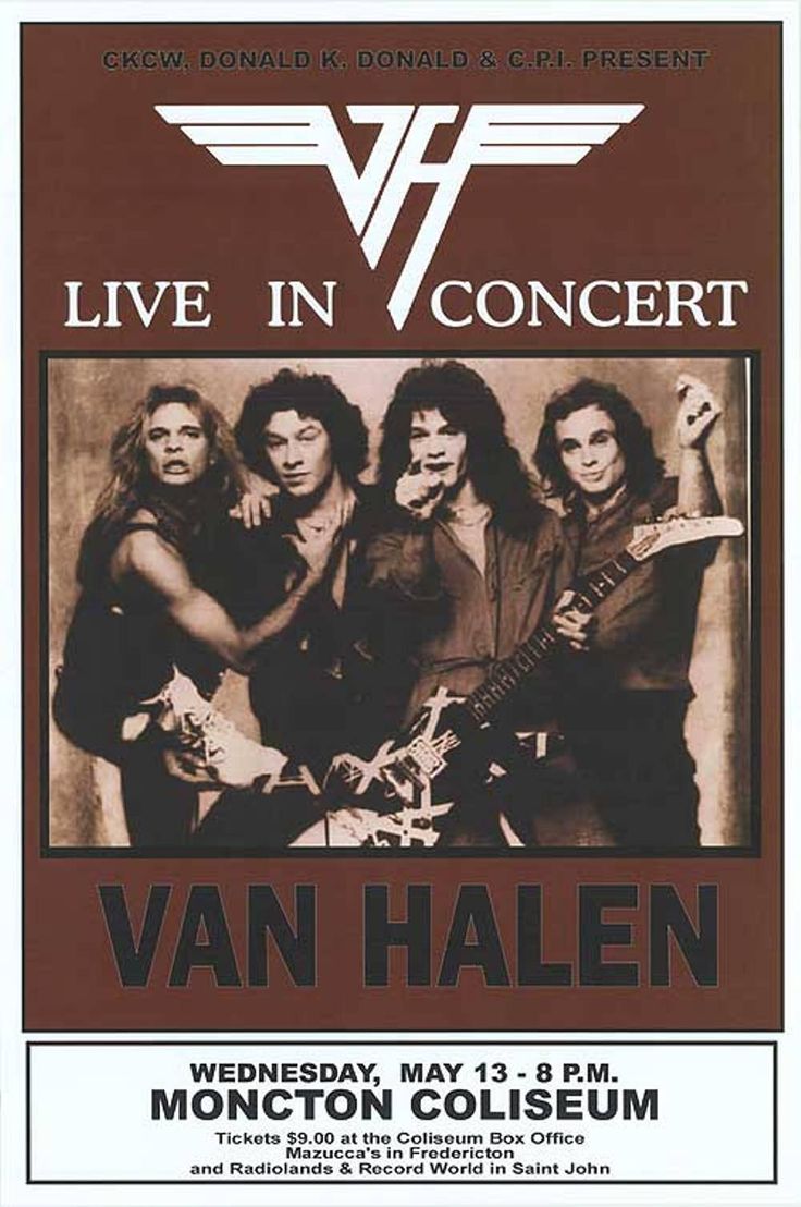 an old concert poster for the band van halen