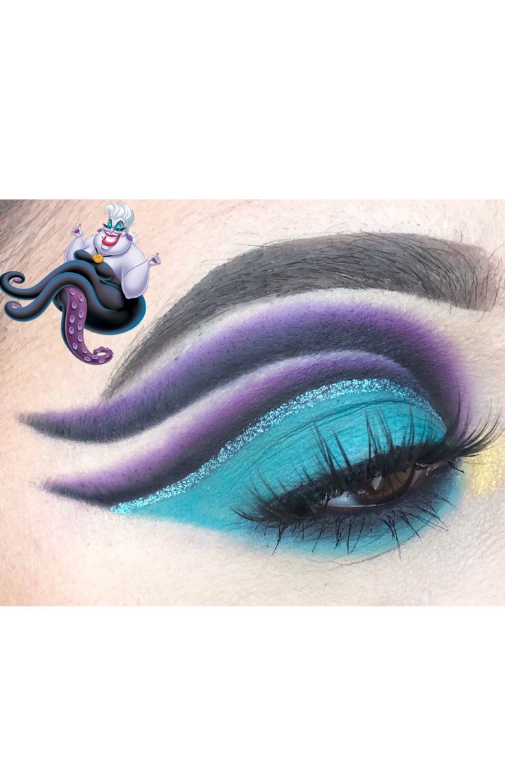 Diy Ursula Makeup, Simple Ursula Makeup, Disney Inspired Makeup Looks, Easy Ursula Costume, Ursula Makeup Easy, Ursula Outfit Ideas, Ursula Inspired Makeup, Diy Ursula Costume Women, Ursula Trunk Or Treat Ideas