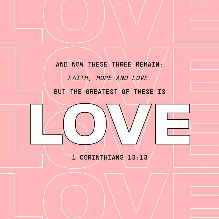 a pink background with the words love, and two white letters on top of it