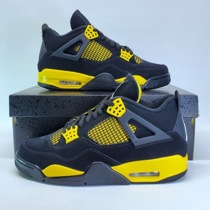 New In Box Air Jordan Retro 4 Thunder Dh6927-017 2023 Release Size 10 Mens Ships Sameday Thank You For Shopping With Us Jordan 4 Fire Red, Nike Shoes Women Fashion, Air Jordan Retro 4, Pretty Sneakers, Jordan Retro 4, Jordan 9 Retro, Jordan Shoes Retro, Shoes Outfit Fashion, Retro 4