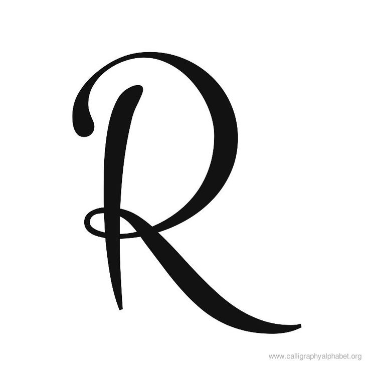 the letter r is shown in black on a white background, and it appears to be made