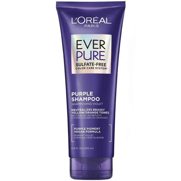 You don't have to choose between protecting the color you love and caring for your hair needs. Your beautiful blonde hair can also get brassy. Elevate your hair care routine, EverPure Sulfate Free Purple Shampoo with Hibiscus and Purple Dye corrects brassy yellow to orange tones while leaving your hair moisturized and brighter. Color-treated hair requires special care. It's not purple shampoo for blonde hair, or purple shampoo for brown hair, or purple shampoo for gray hair, its purple toner sha Shampoo Loreal, Shimmer Lights Shampoo, Best Purple Shampoo, Purple Shampoo For Blondes, Purple Conditioner, Shampoo For Gray Hair, Brassy Hair, Purple Shampoo And Conditioner, Purple Dye