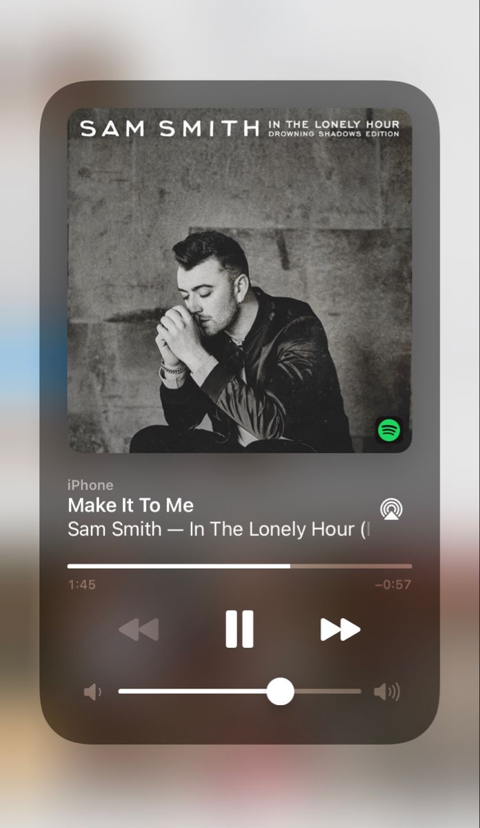 an mp3 player with the text make it to me sam smith in the lonely hour