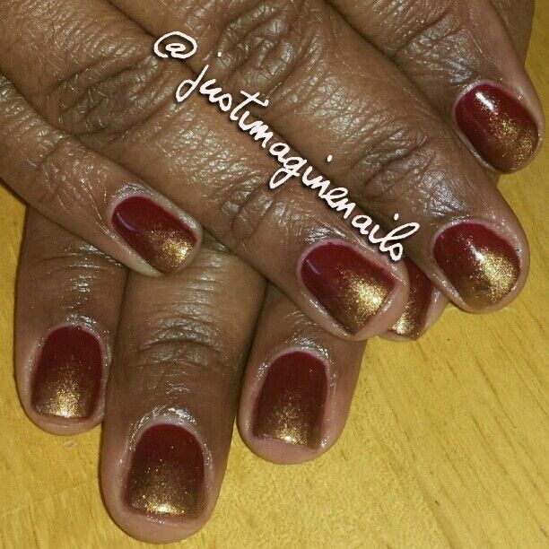 Red and gold glitter gradient nails @justimaginenails Glitter Gradient Nails, Glitter Gradient, Gradient Nails, Red And Gold, Gold Glitter, Nail Polish, Convenience Store Products, Glitter, Nails