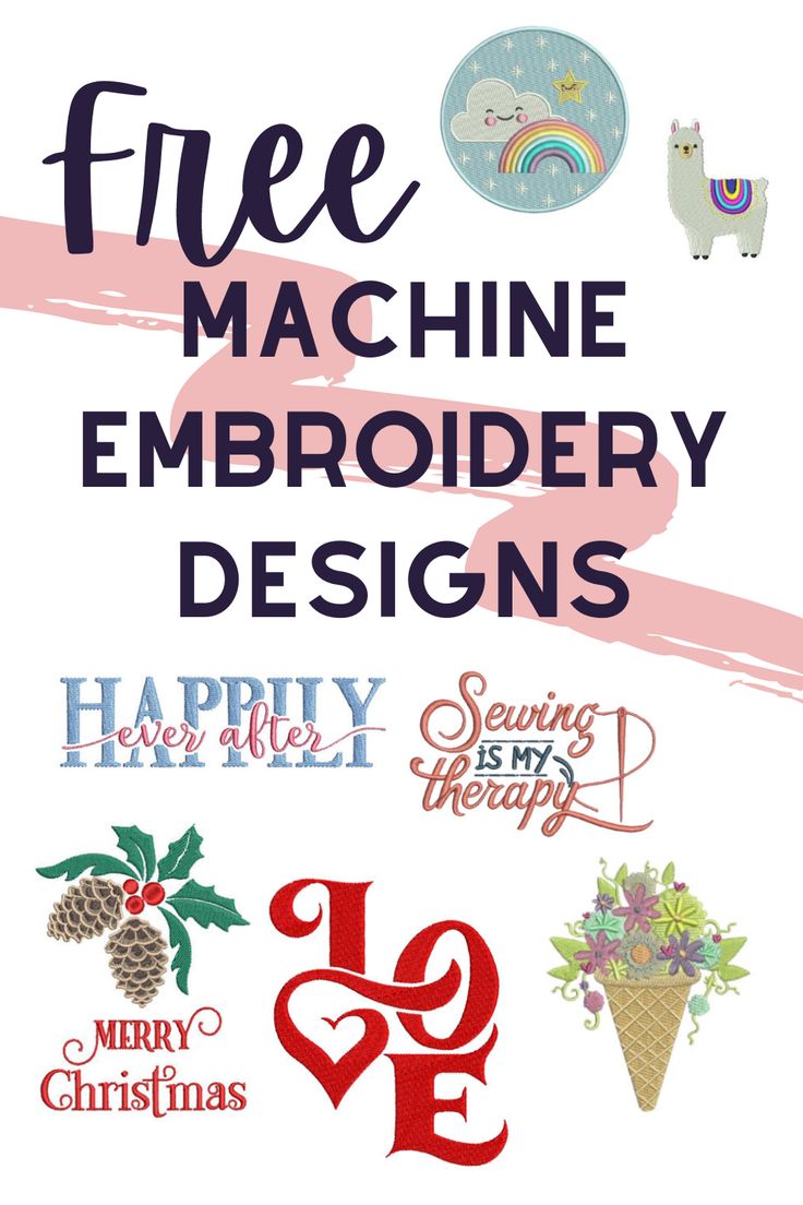 the free machine embroidery designs for christmas and other holiday items are available on this page