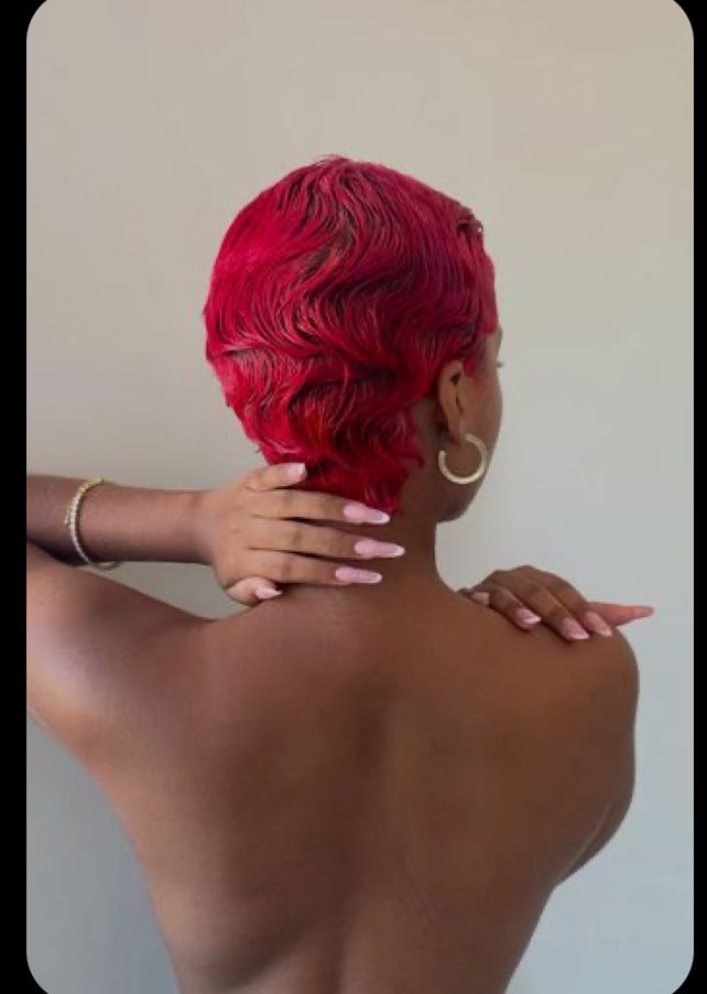 Finger Waves Short Hair, Short Dyed Hair, Short Shaved Hairstyles, Balayage Hair Color, Girl Hair Colors, Natural Hair Short Cuts, Colors Hair, Short Hair Black, Cute Short Haircuts